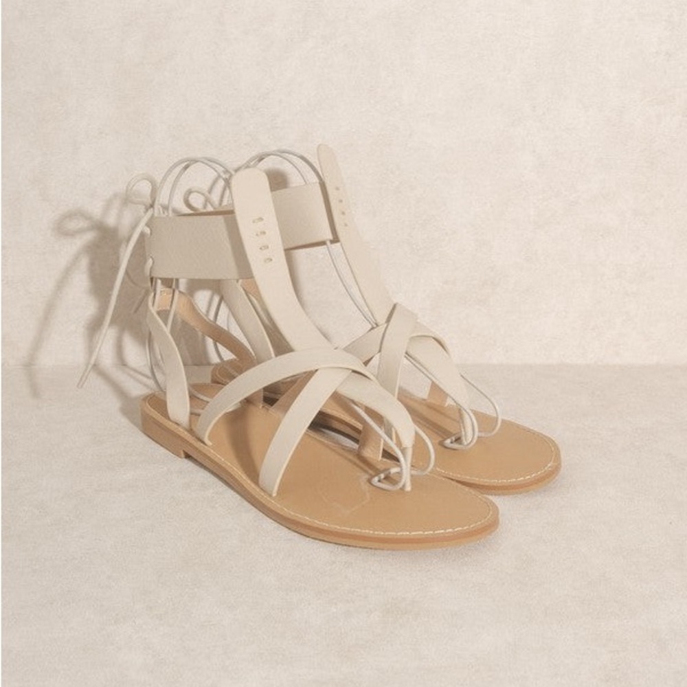 Altar’d State Beige Blaze Gladiator Sandals